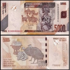 Congo Democratic Republic P-102d.2 Fe 5.000 Francs 2022