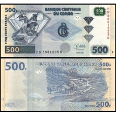 Congo Democratic Republic P-96Dv Fe 500 Francs 2022 CC