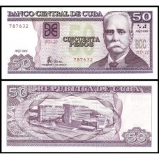 Cuba P-123a Fe 50 Pesos 2002 Calixto García y Iñiguez