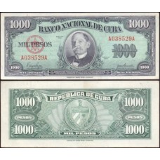 Cuba P-84 Sob 1.000 Pesos 1950 Tomás Estrada Palma 