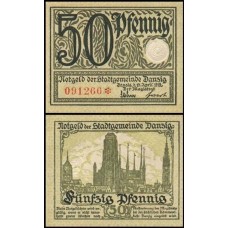 Danzig P-12 Fe 50 Pfennig 1919 Escassa
