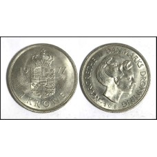Denmark Dinamarca 1 Krone 1977 (610)