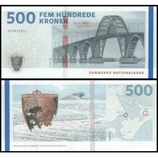 Denmark Dinamarca P-73a.3 Fe 500 Kroner 2019/2020