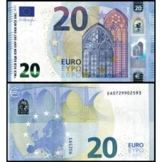 European Union P-22e Fe 20 Euros 2015 Eslováquia Híbrida 