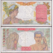 French Indo-China Indochina P-82b Sob 100 Piastres ND (1949)