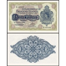 Falkland Islands Ilhas Malvinas P-8b Fe 1 Pound 1974 Rainha ♛