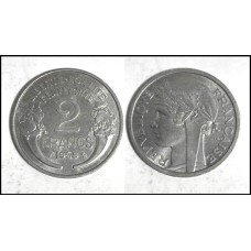 France França 2 Francs 1959 Fc Alumínio (617)