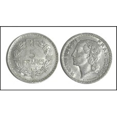France França 5 Francs 1948 Alumínio (620)