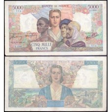 France França P-103c Mbc 5.000 Francs 1945
