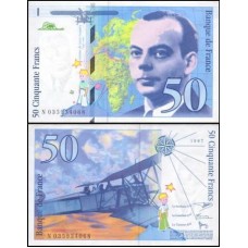 France França P-157Ad.1 Sob 50 Francs 1997 Saint-Exupéry