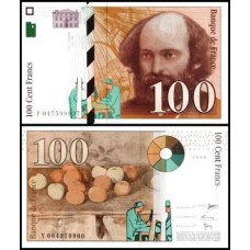 France França P-158a.2 Fe 100 Francs 1998 Paul Cézanne