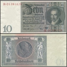 Germany Alemanha P-180b Fe 10 Reichsmark 1929