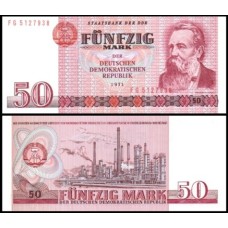 Germany Democratic Republic Alemanha Oriental P-30b Fe 50 Mark 1971 Friedrich Engels 