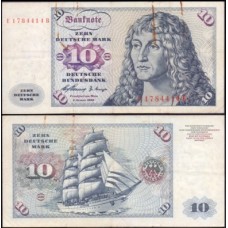 Germany Federal Republic Alemanha Ocidental P-19a Mbc 10 Deutsche Mark 1960