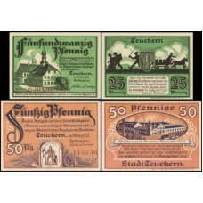 Germany Alemanha L-1285 Teuchern S/Fe 2 Notgelds 1921