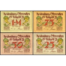 Germany Alemanha L-905b Neidenburg S/Fe 4 Notgelds 1921