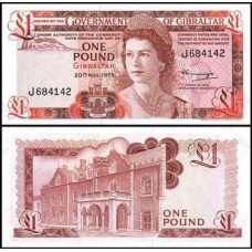 Gibraltar P-20a Fe 1 Pound 1975 Rainha ♛