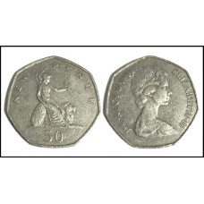 Great Britain Inglaterra 50 New Pence 1962 Mbc (646)