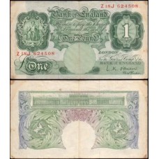 Great Britain Inglaterra P-369c Mbc 1 Pound ND (1955)