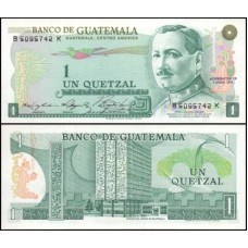 Guatemala P-59b.4 Fe 1 Quetzal 1976 José María Orellana