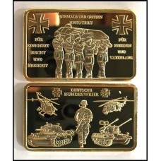 2a. Guerra Mundial II WW Alemanha Soldado Morto Banhada a Ouro (550)