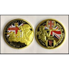 2a. Guerra Mundial II WW Dia D Inglaterra Infantaria Banhada a Ouro (553)
