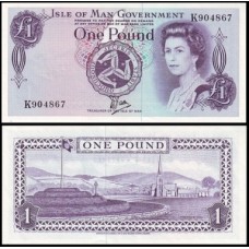 Isle Of Man Ilha Do Homem P-34a Fe 1 Pound ND (1979) Rainha ♛