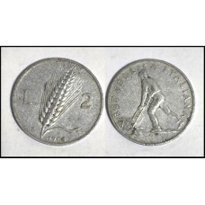 Italy Itália 2 Lire 1948 Mbc Alumínio (680)