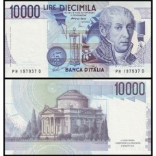 Italy Itália P-112d.2 S/Fe 10.000 Lire 1998 Alessandro Volta