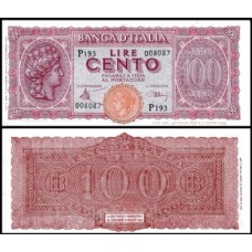 Italy Itália P-75a S/Fe 100 Lire 1944