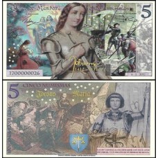 Kamberra Camberra 5 Numismas 2017 Fe Joana D'Arc Fantasia