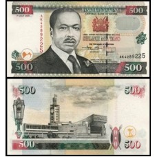 Kenya Quênia P-39d.2 Fe 500 Shillings 2001