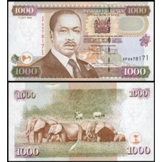 Kenya Quênia P-40e Fe 1.000 Shillings 2002