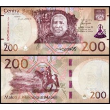 Lesotho Lesoto P-31 Fe 200 Maloti 2023 Comemorativa 