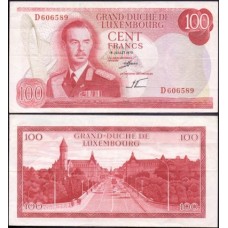 Luxembourg Luxemburgo P-56a Sob 100 Francs 1970