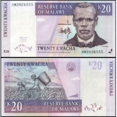 Malawi Malaui P-38b Fe 20 Kwacha 1997 John Chilembwe