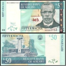 Malawi Malaui P-53b Fe 50 Kwacha 2006 John Chilembwe