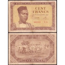 Mali P-2 Mbc 100 Francs 1960 Modibo Keïta Mali P-2 Mbc 100 Francs 1960 Modibo Keïta