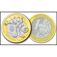 Brasil 1 Real 2016 V-590 Fc Olimpíadas Mascote Vinicius 