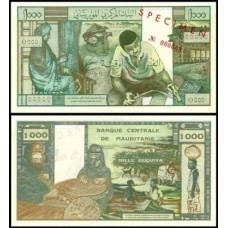Mauritânia P-3s Fe 1.000 Ouguyia 1973 Spécimen