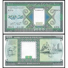 Mauritânia P-7A Fe 1.000 Ouguyia 1989