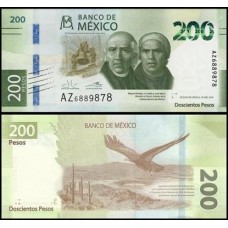 México P-131a.3 Fe 200 Pesos 2019 Comemorativa