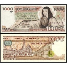 México P-80b.1 Fe 1.000 Pesos 1984 Sóror Juana