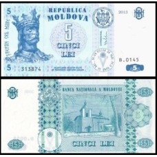 Moldova Moldávia P-9g Fe 5 Lei 2013 Estevão, o Grande