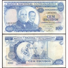 Mozambique Moçambique P-113a.1 Sob 100 Escudos 1972