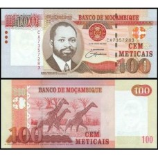 Mozambique Moçambique P-145 Fe 100 Meticais 2006 Samora Machel