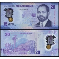 Mozambique Moçambique P-155a Fe 20 Meticais 2024 Samora Machel Polímero Mozambique Moçambique P-155a Fe 20 Meticais 2024 Samora Machel Polímero