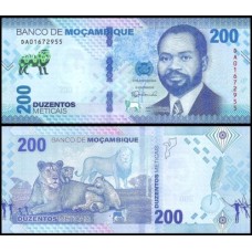 Mozambique Moçambique P-158a Fe 200 Meticais 2024 Samora Machel 