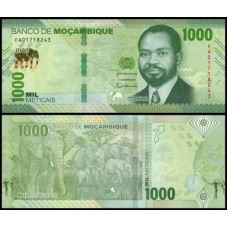 Mozambique Moçambique P-160a Fe 1.000 Meticais 2024 Samora Machel 