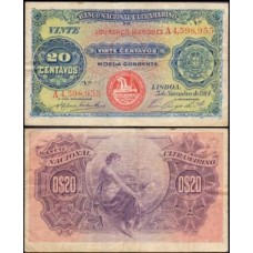 Mozambique Moçambique P-60 Mbc 20 Centavos 1914